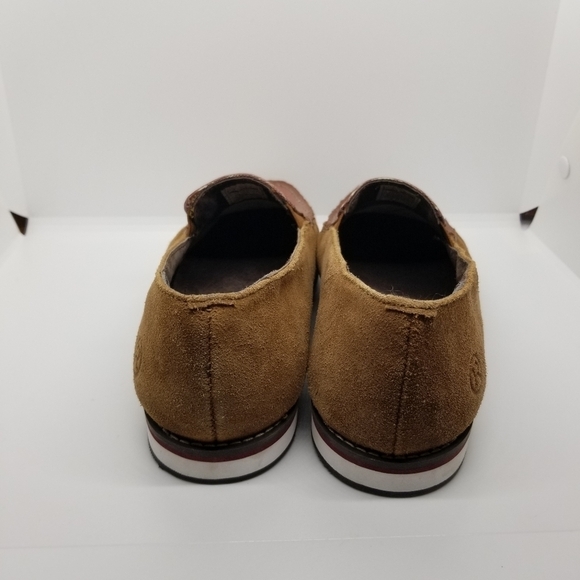 Roper brown suede western cow skull moccasins slip on loafers size 10 - Picture 5 of 9